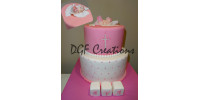Personalized  Cake Toppers white cross